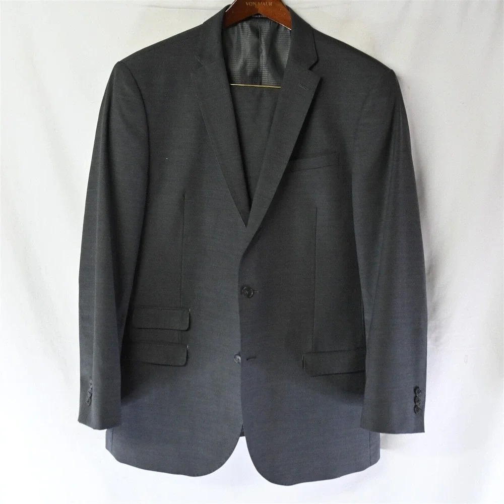 Egara 44L‎ | 38 x 30 Gray Extreme Slim Fit 2Btn Sport Coat Pants Mens Suit
